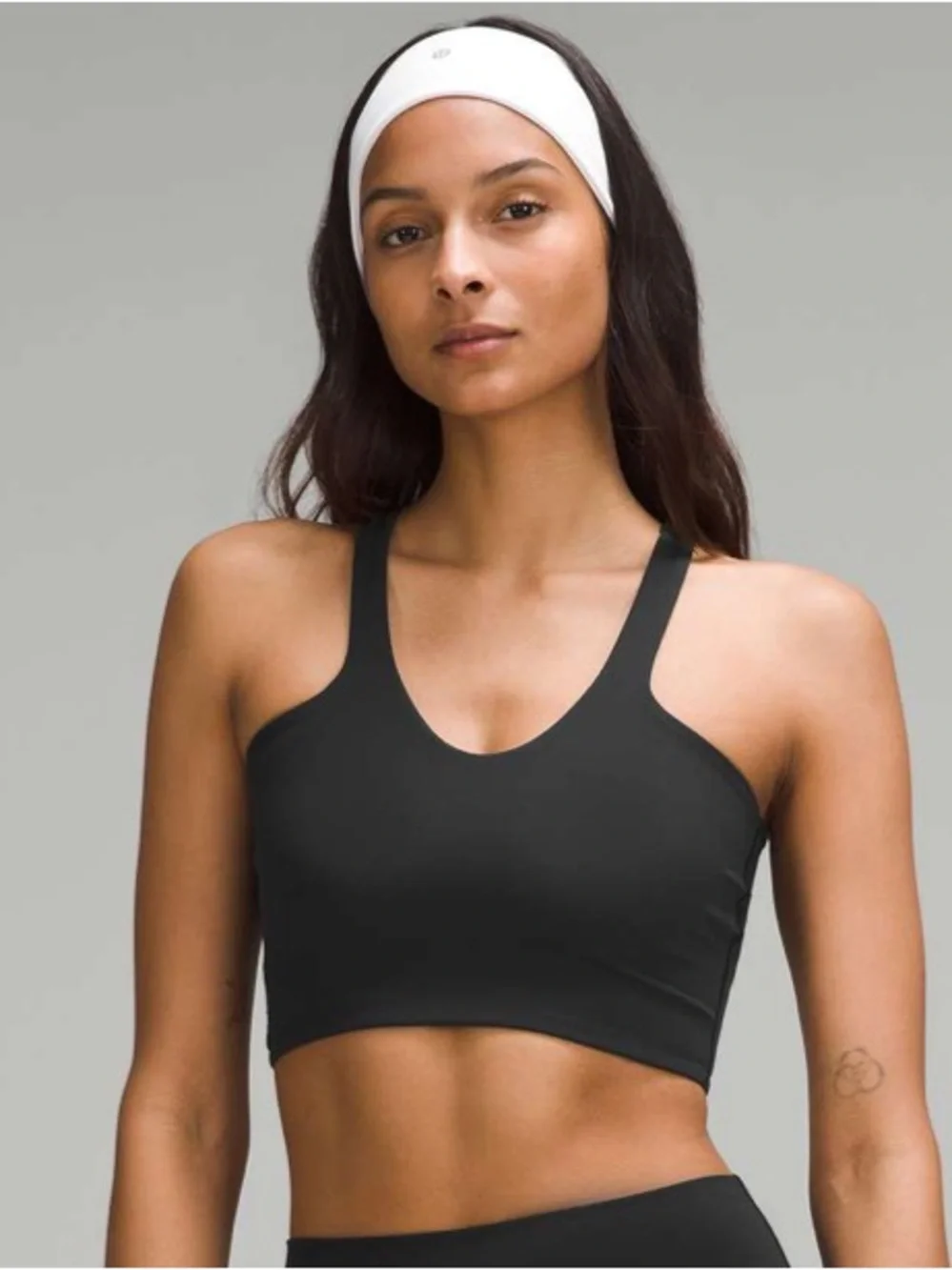 Lululemon Bend This V and Racer Sports Bra *Light Support, A-C Cups Black L/XL